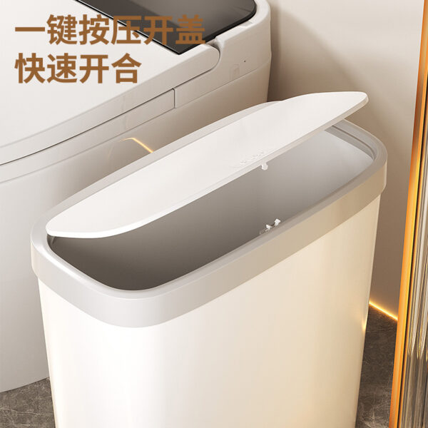 Rounded Corner Pop-Up Lid Trash Can