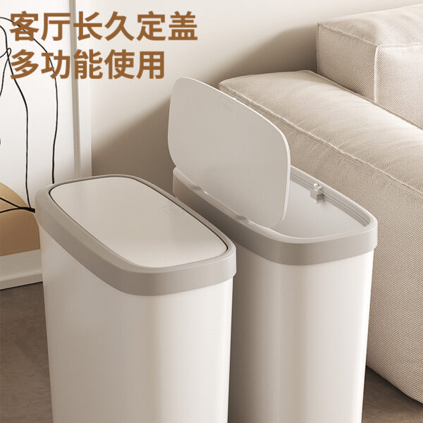 Rounded Corner Pop-Up Lid Trash Can