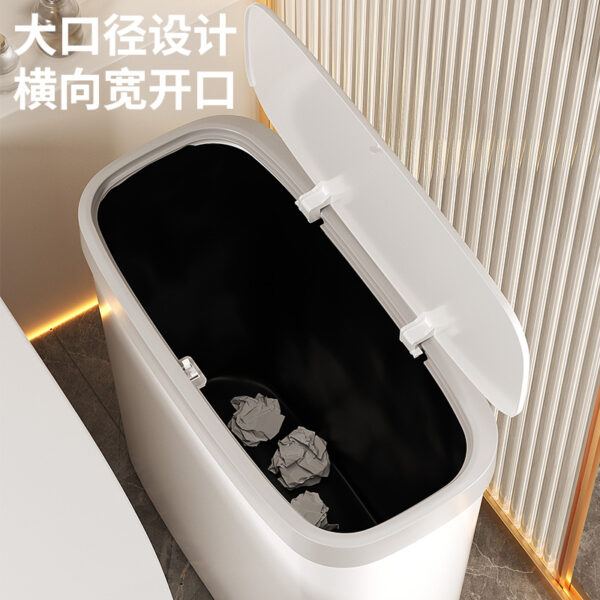 Rounded Corner Pop-Up Lid Trash Can