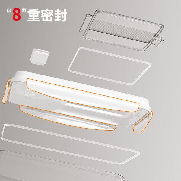 5 Transparent Sloped Rice Container
