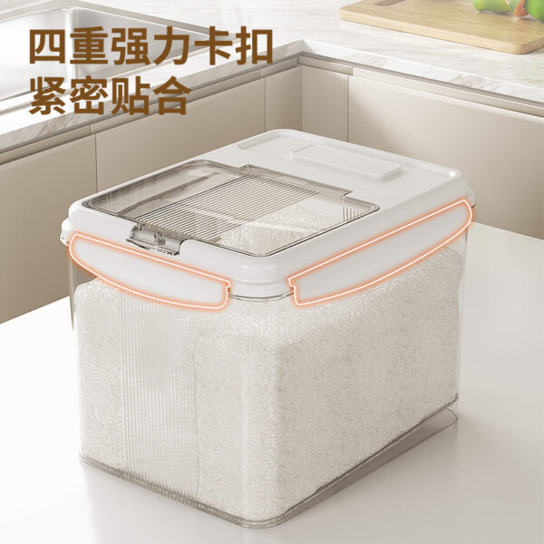 6 Transparent Sloped Rice Container