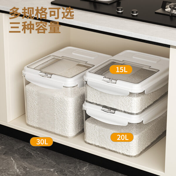 8 Transparent Sloped Rice Container