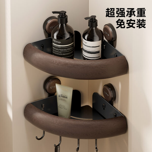 800-1 Wood-Plastic Composite Series - 2459 Corner Wall-Mounted Storage Shelf