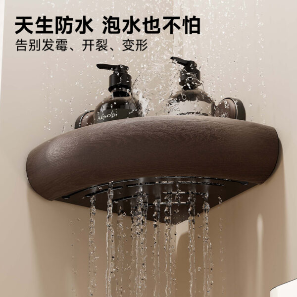 800-2 Wood-Plastic Composite Series - 2459 Corner Wall-Mounted Storage Shelf